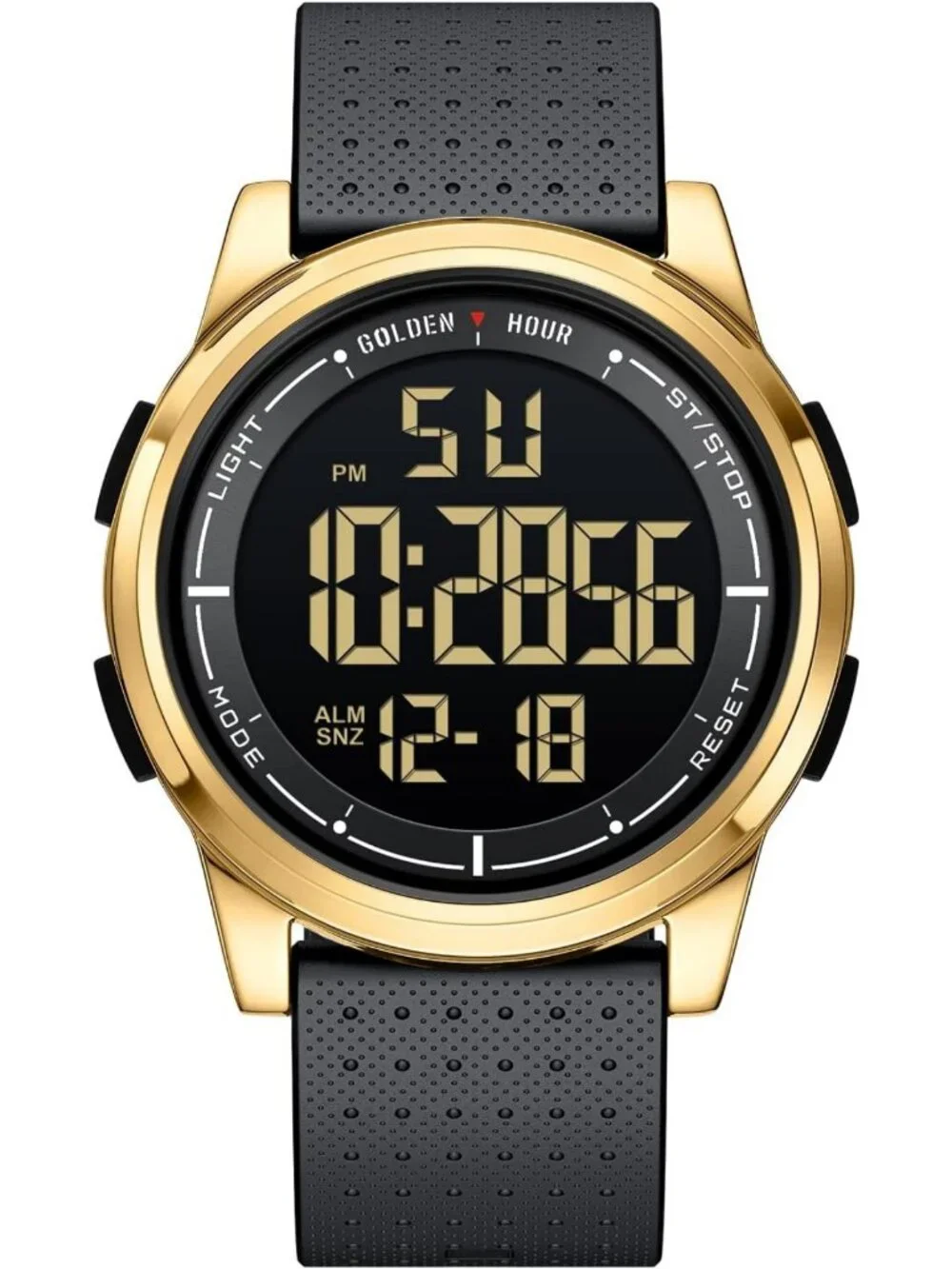 Ultra-Thin Minimalist Waterproof Digital Watch for Men & Women, Rubber Strap